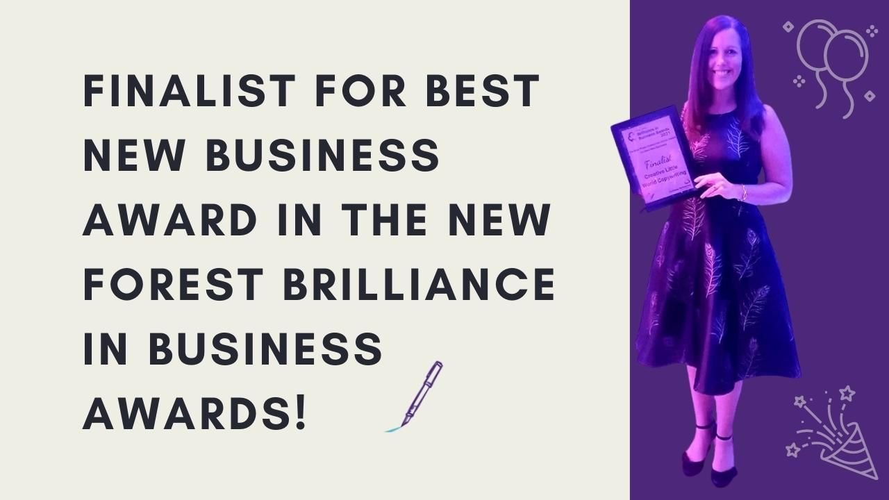Finalist for Best New Business Award in the New Forest Brilliance in ...